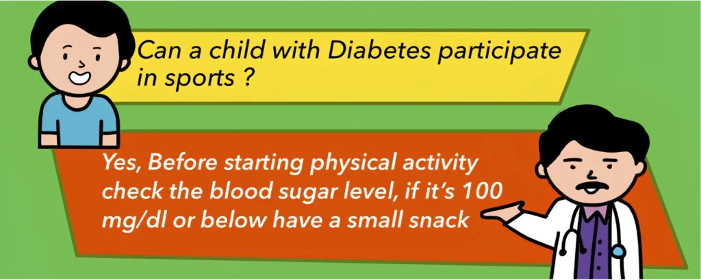 Diabetes in Pregnancy and Children Can a child with diabetes participate in sports?